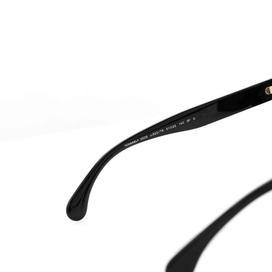 Chanel Acetate Square Sunglasses 5509-A Black Image 5