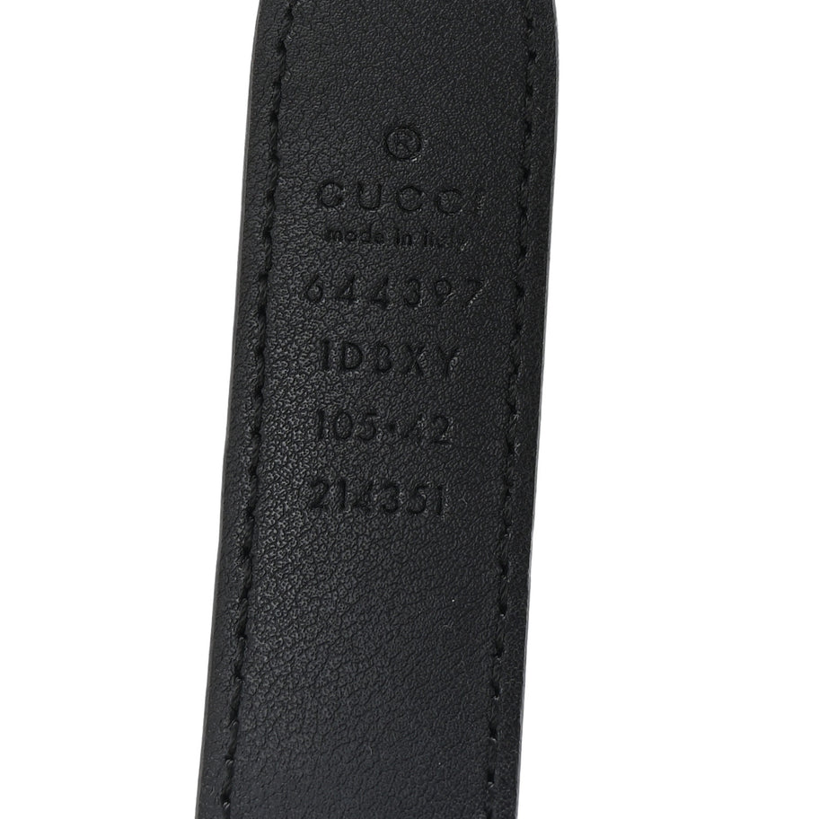 Gucci Efesto Leather Womens Horsebit 15/23mm Belt 105 42 Black Image 5