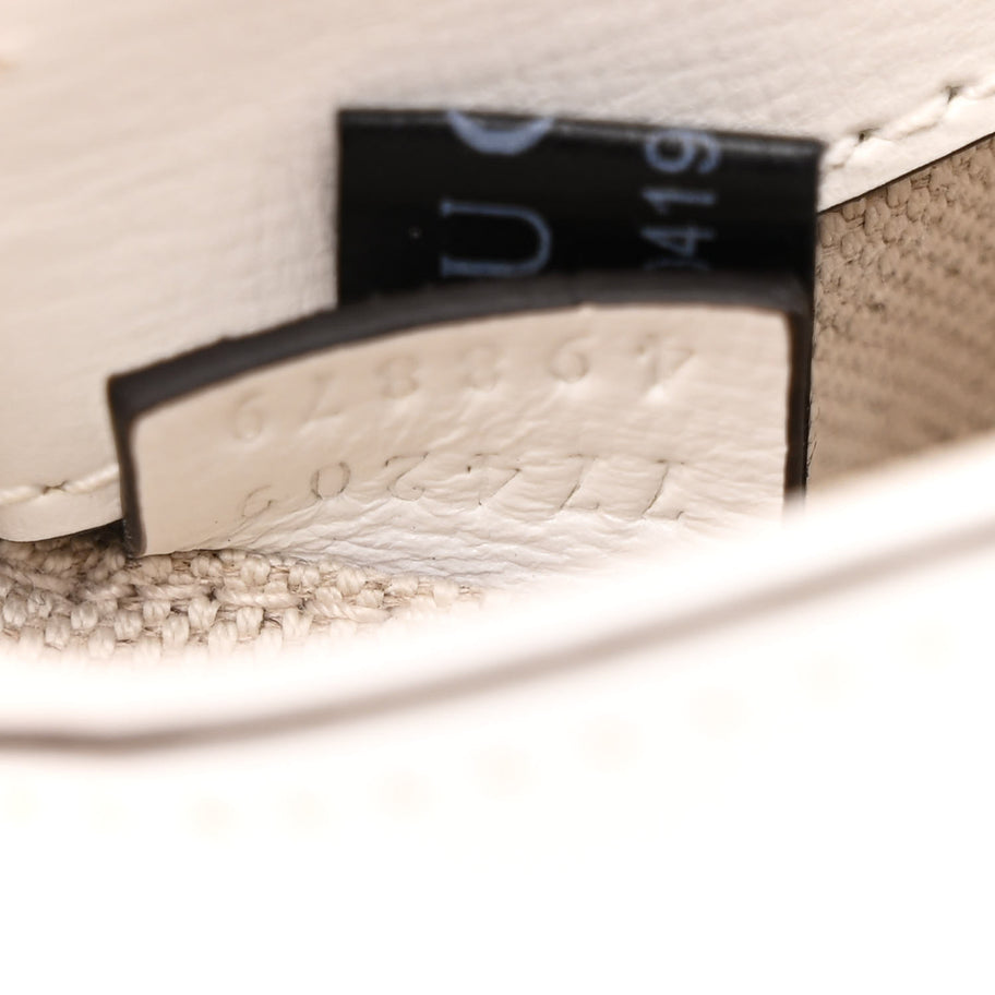 Gucci Calfskin Mini Horsebit 1955 Asymmetric Shoulder Bag White Image 7