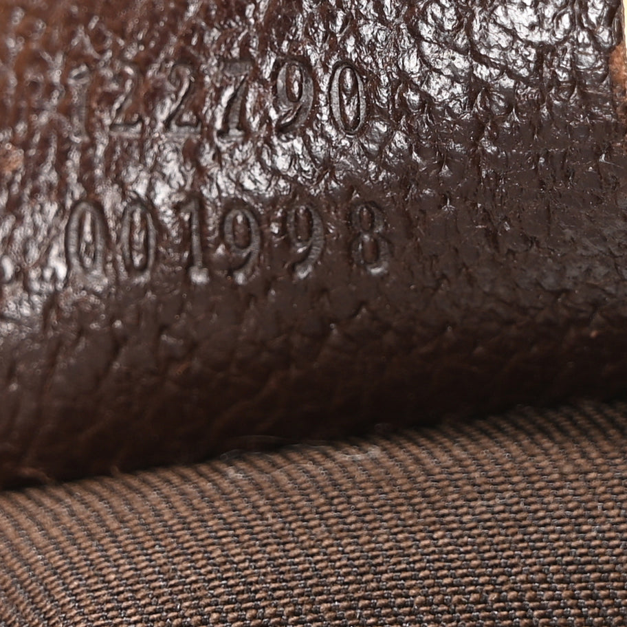 Gucci Monogram Medium Half Moon Hobo Dark Brown Image 7