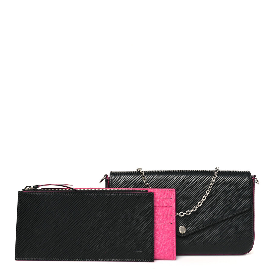 Louis Vuitton Epi Pochette Felicie Black Hot Pink Image 3