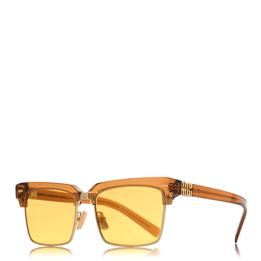 Miu Miu Acetate Square SMU10Z Sunglasses Transparent Caramel Image 1