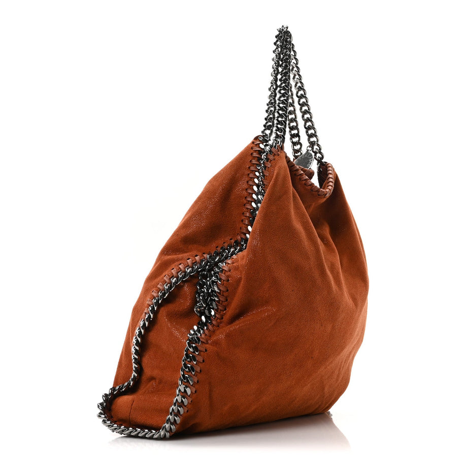 Stella McCartney Shaggy Deer Small Falabella Fold Over Tote Brandy Image 3