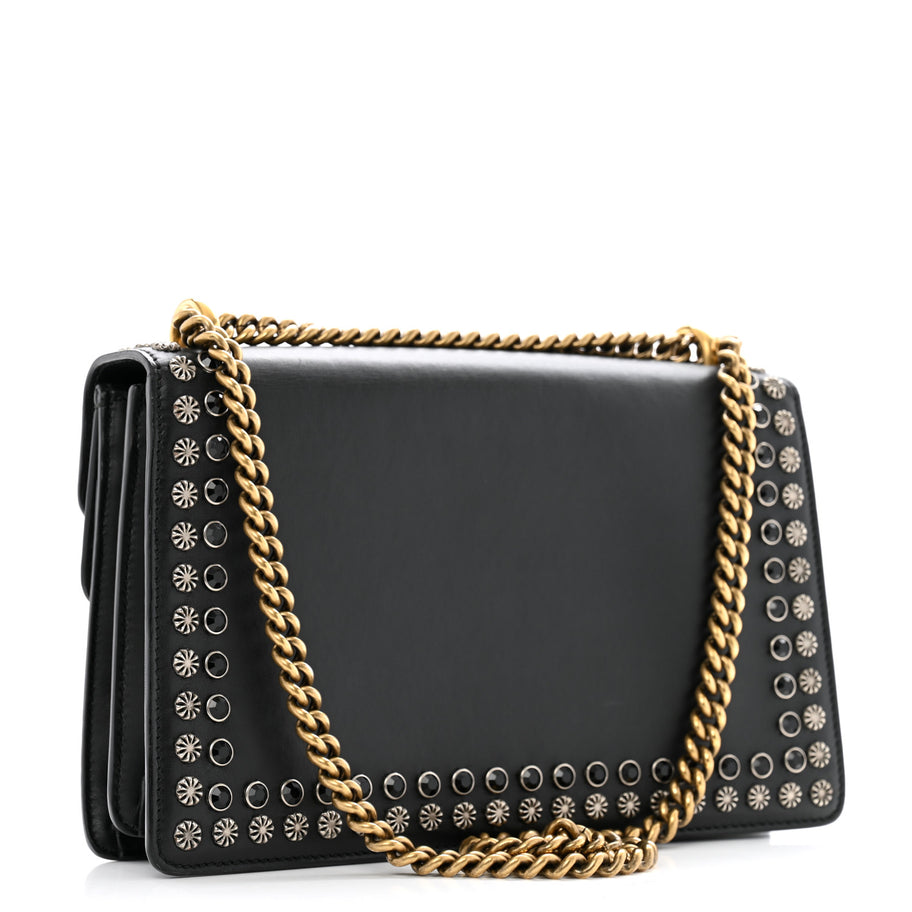 Gucci Calfskin Studded Small Dionysus Shoulder Bag Black Image 3
