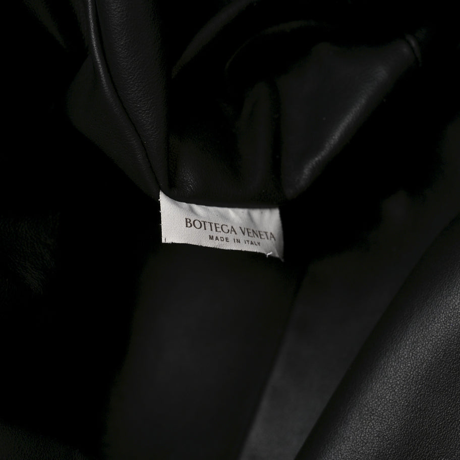 Bottega Veneta Bark Calfskin Embossed The Pouch Oversized Clutch Black Image 5