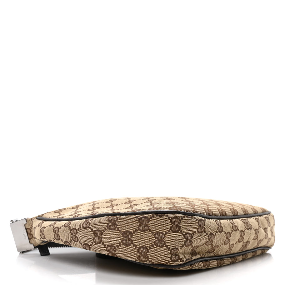 Gucci Monogram Medium Half Moon Hobo Dark Brown Image 4