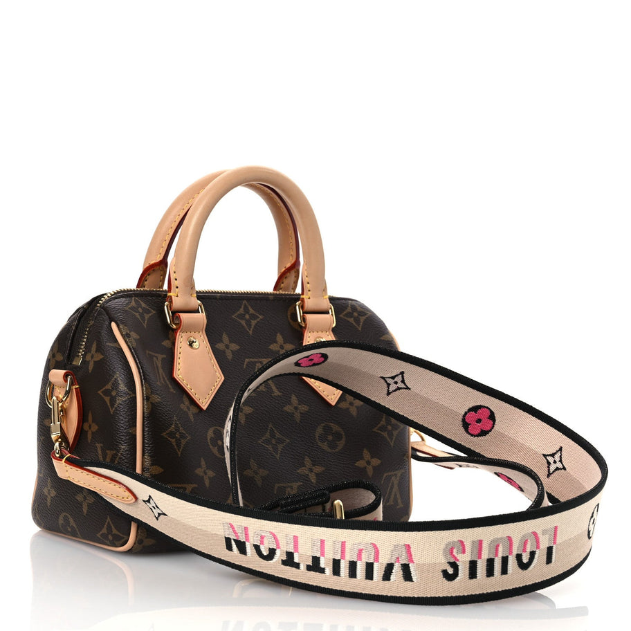 Louis Vuitton Monogram Speedy Bandouliere 20 Black Image 3