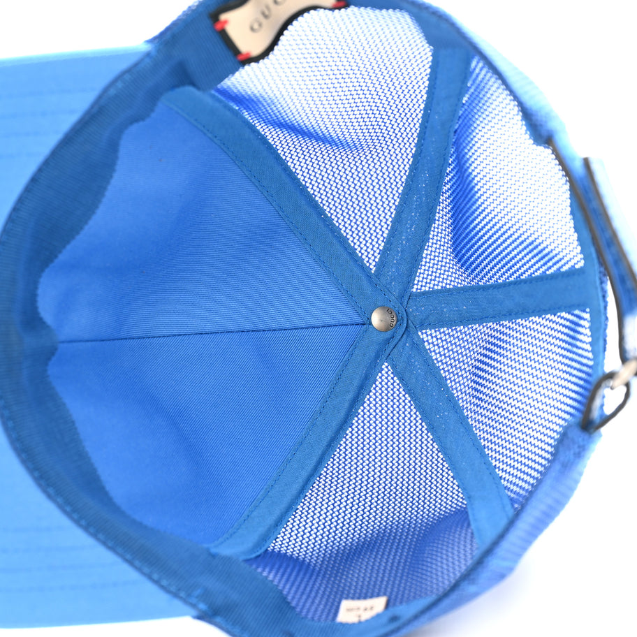 Gucci Cotton Logo Patch Baseball Hat L Blue Image 7