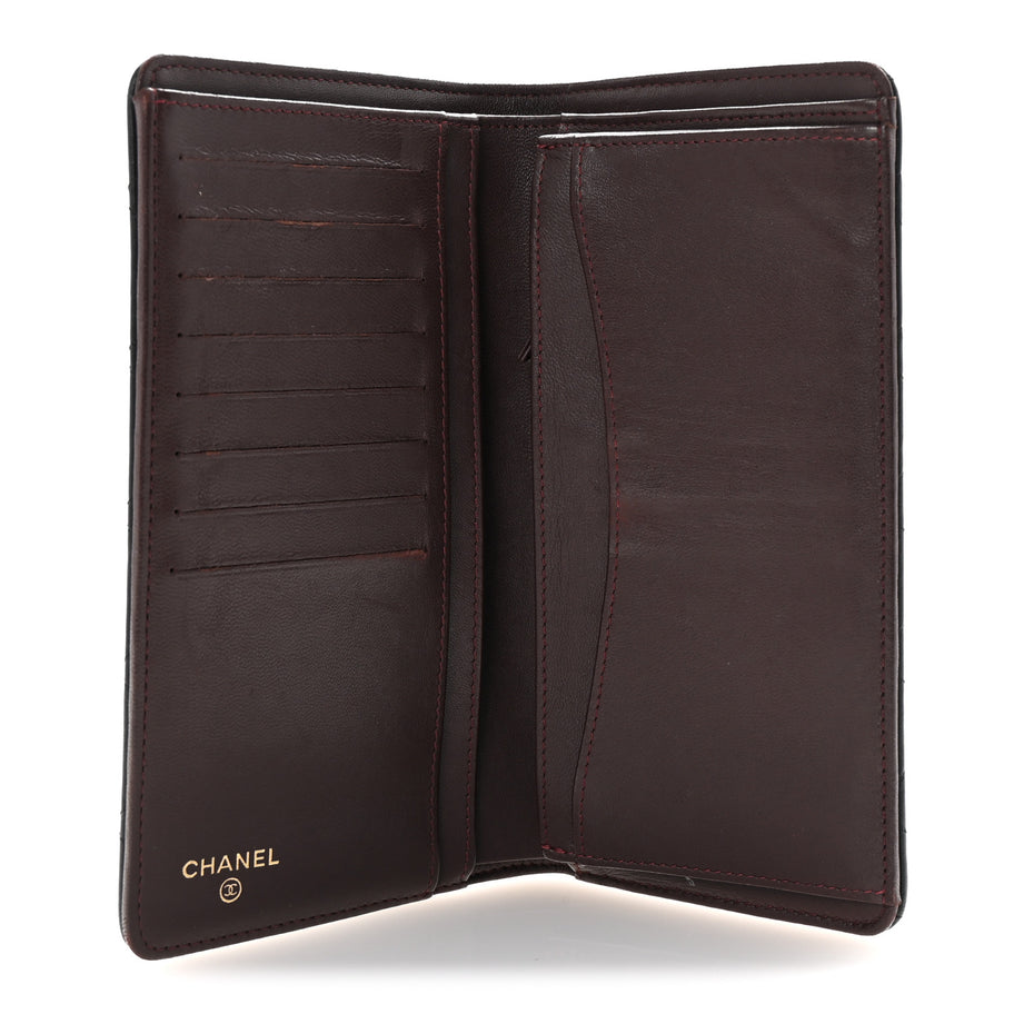 Chanel Lambskin Quilted Yen Wallet Black Image 5