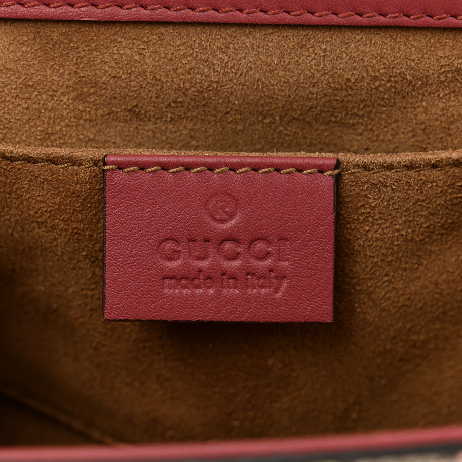 Gucci GG Supreme Monogram Blooms Small PadLock Shoulder Bag Beige Multicolor Dry Rose Image 6