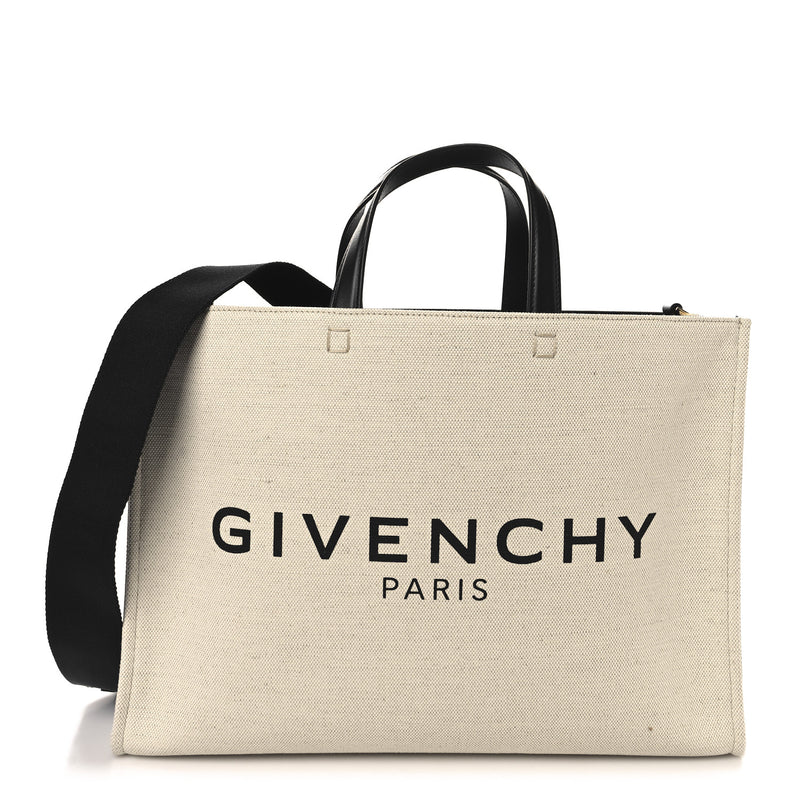  Givenchy Canvas Medium G-Tote Beige Black