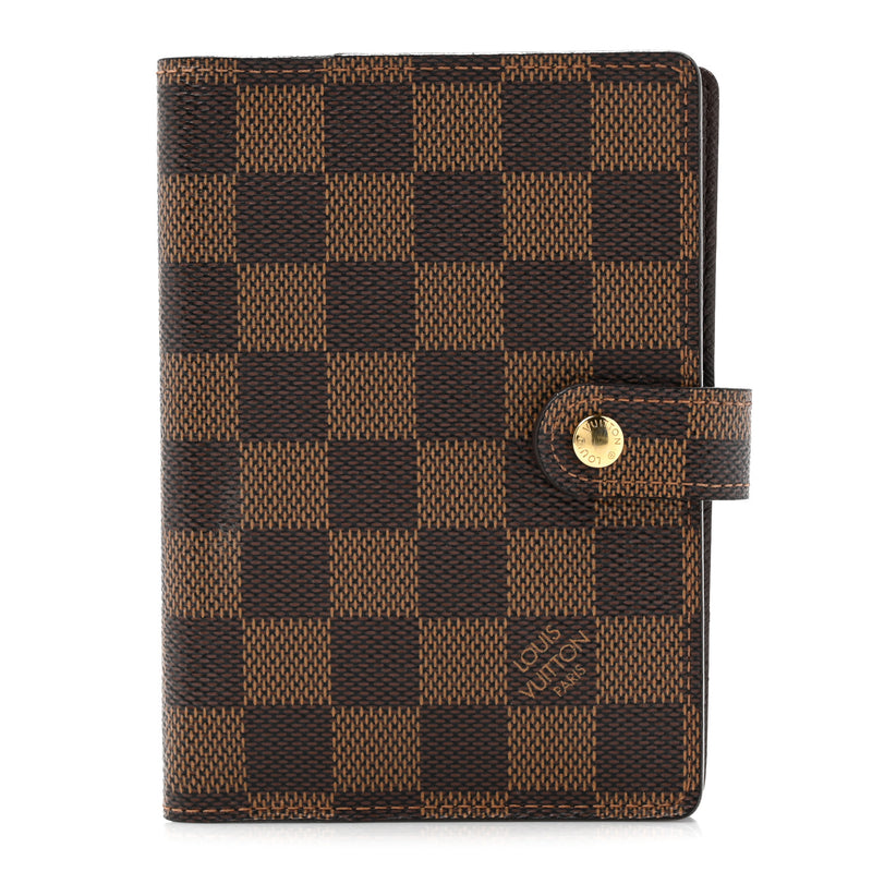  Louis Vuitton Damier Ebene Small Ring Agenda Cover