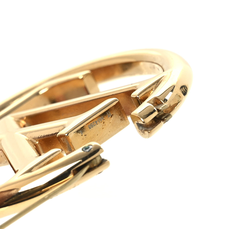 Louis Vuitton Metal Louise Hoop Earrings Gold Image 4