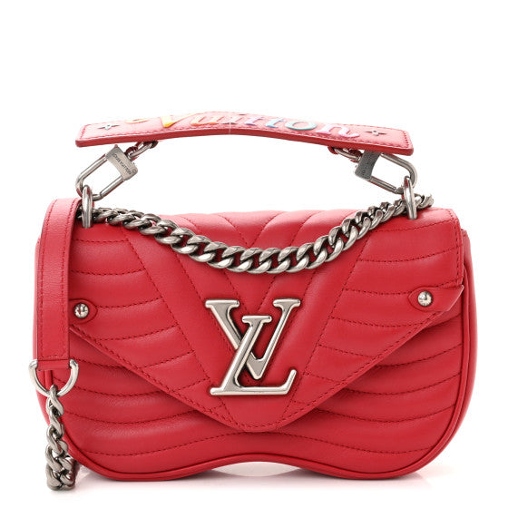  Louis Vuitton Calfskin New Wave Chain PM Scarlet