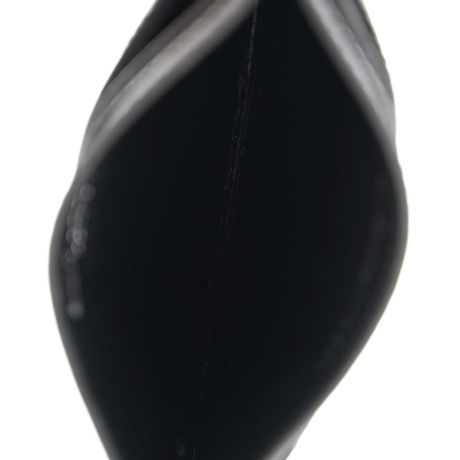 Saint Laurent Grain De Poudre Matelasse Chevron Monogram Credit Card Case Black Image 5