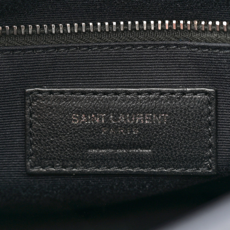 Saint Laurent Crinkled Calfskin Matelasse Monogram Niki Chain Wallet Deep Marine Image 6