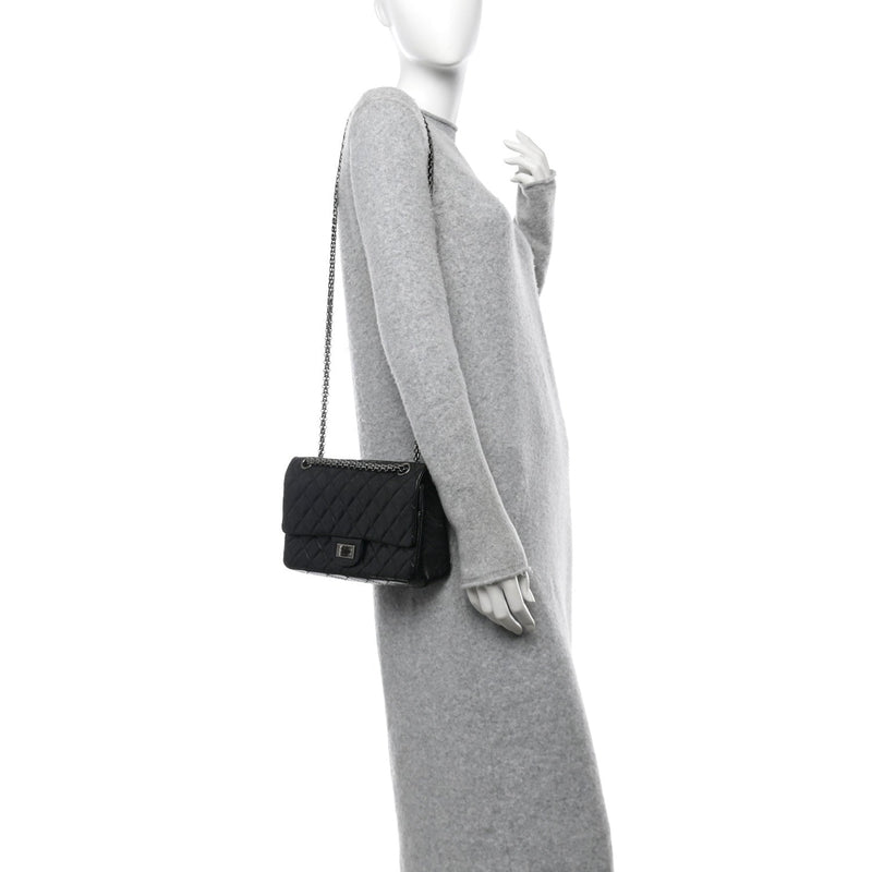  Chanel Aged Calfskin Quilted 2.55 Reissue 225 Flap Black