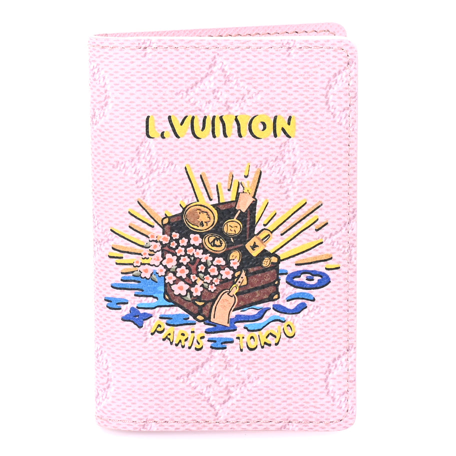 Louis Vuitton Monogram Paris Tokyo Pocket Organizer NM Pink Image 1