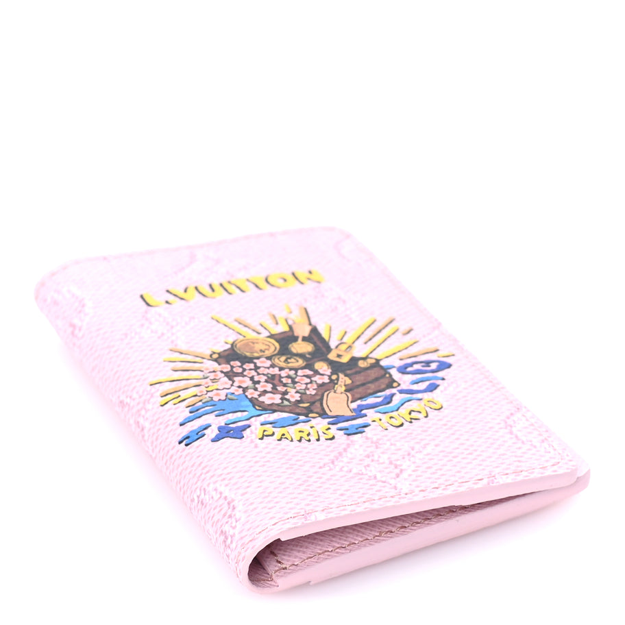 Louis Vuitton Monogram Paris Tokyo Pocket Organizer NM Pink Image 4