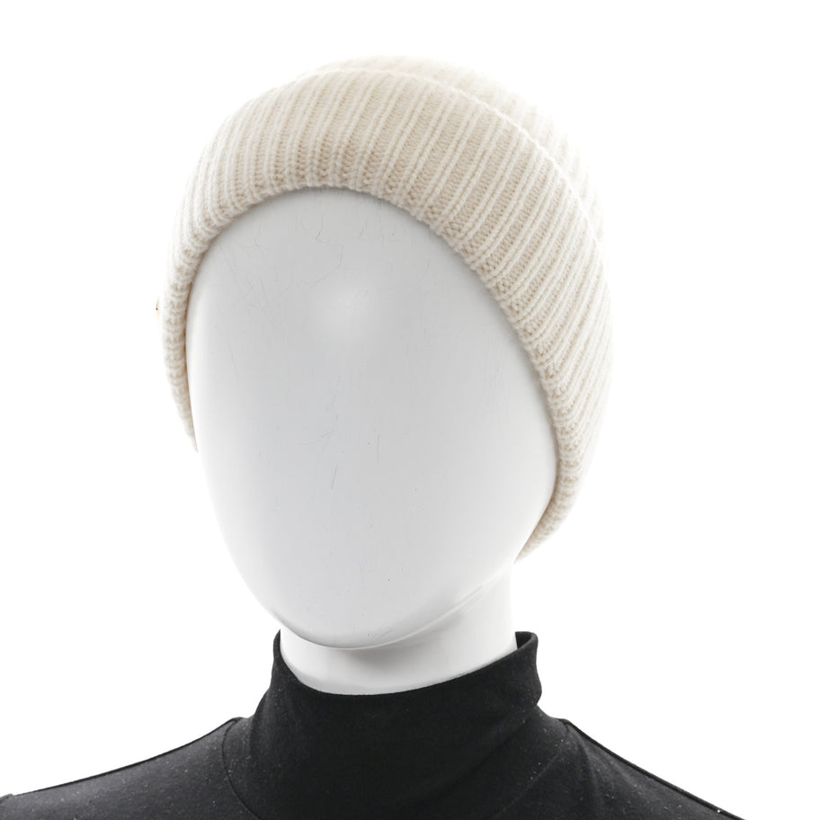 Louis Vuitton Cashmere LV Spark Beanie White Image 2