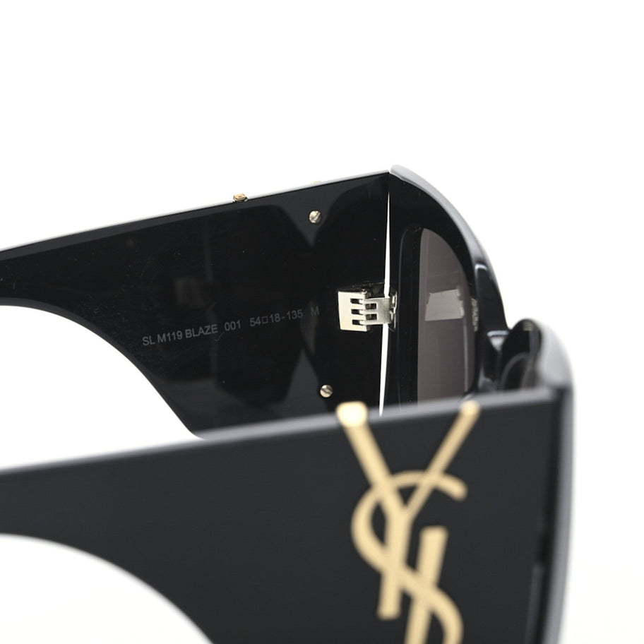 Saint Laurent Acetate Blaze Sunglasses SL M119 Black Image 7