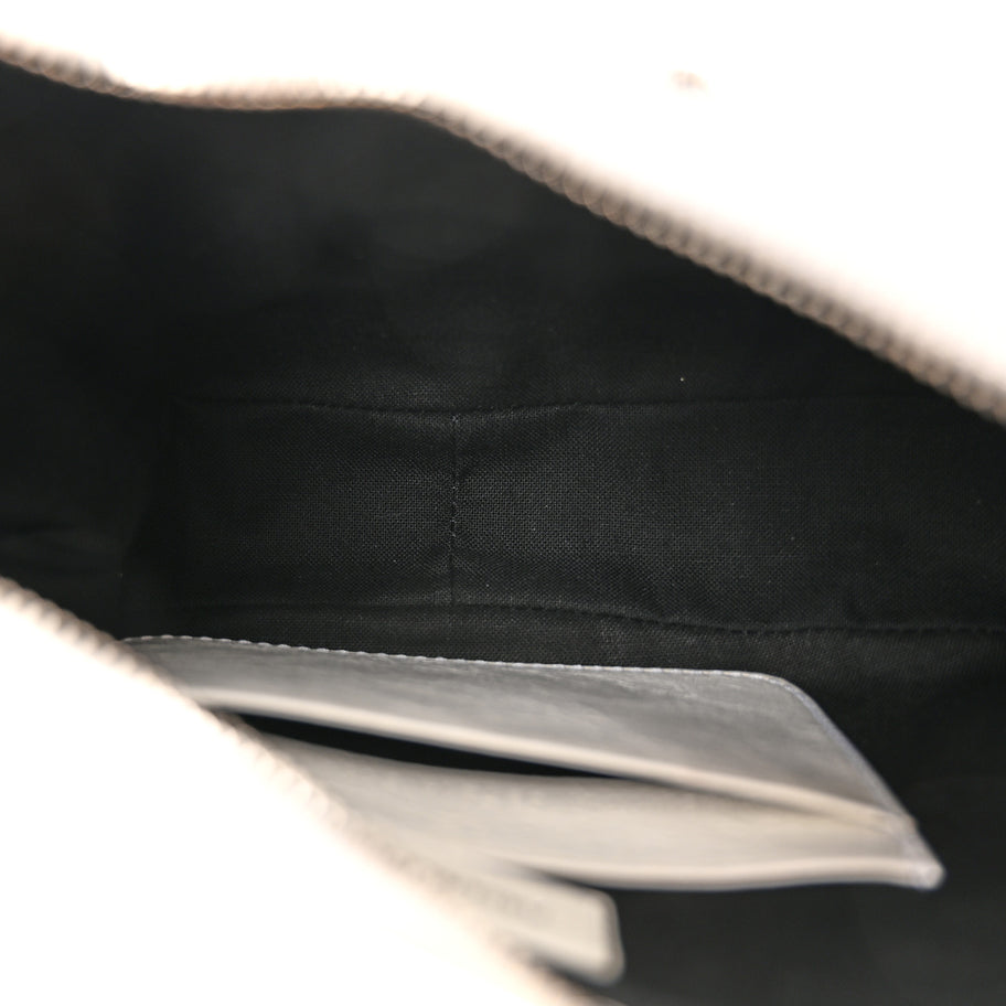 Balenciaga Extra Supple Calfskin Crocodile Embossed Le Cagole Mini Purse With Chain White Image 5