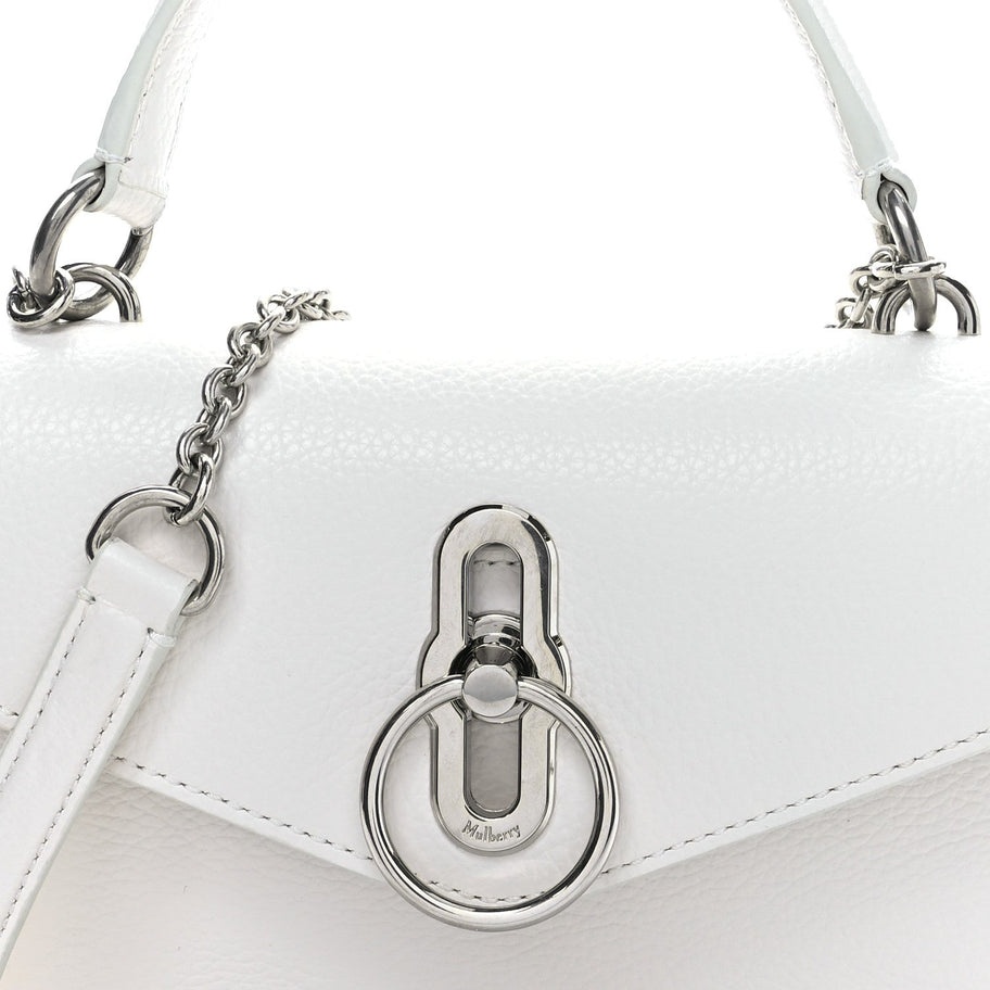 Mulberry MULBERRY Small Classic Grain Amberley Top Handle Crossbody White Image 7