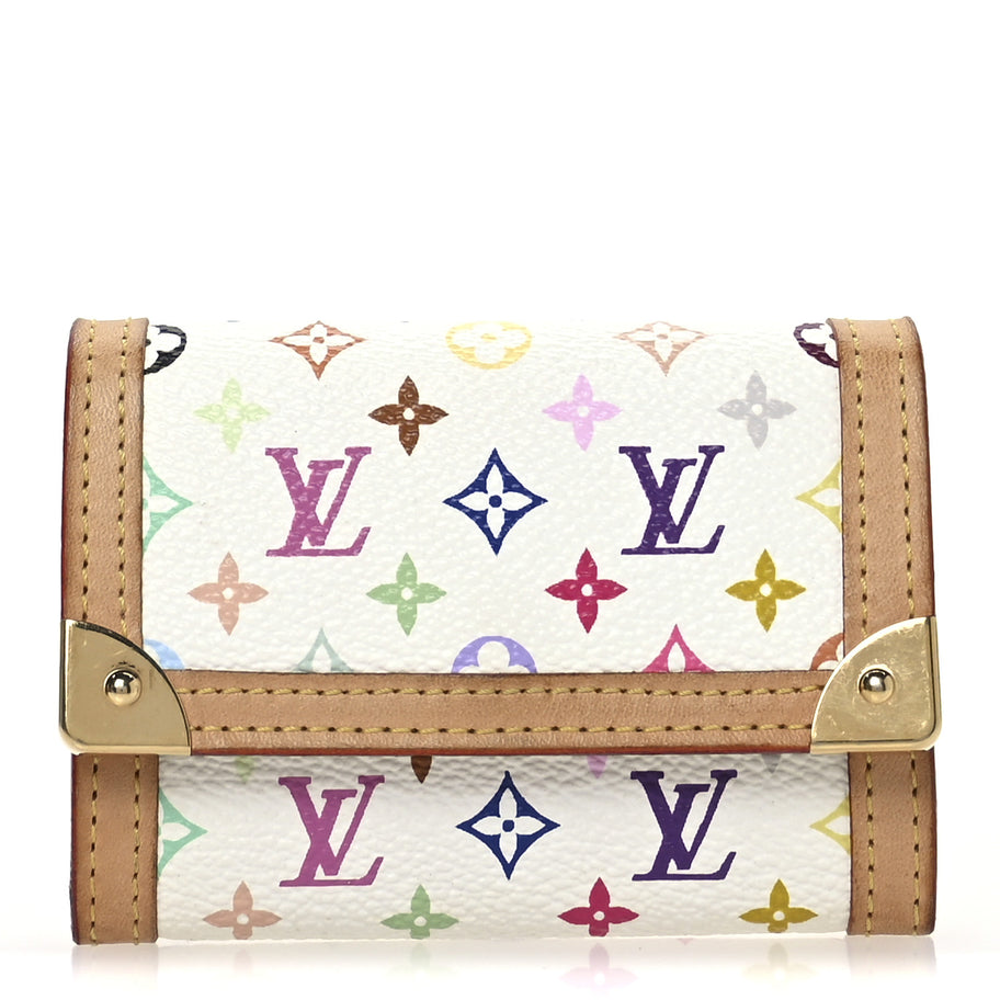 Louis Vuitton Monogram Porte-Monnaie Plat Coin Purse White Image 1