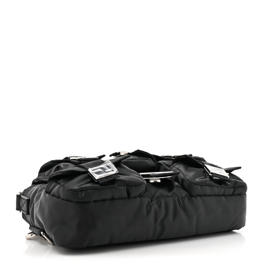 Fendi Econyl Cuoio Romano Multipocket Baguette Black Image 4