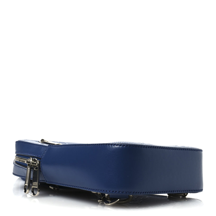 Gucci Calfskin GG Tennis Embossed Sling Backpack Blue Image 4