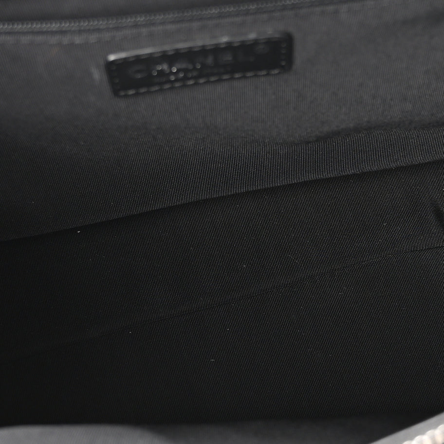 Chanel Lambskin Quilted Shopping Tote Black Image 5