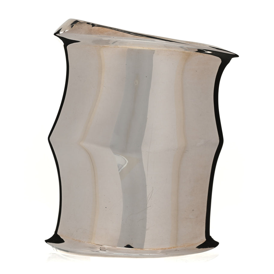 Saint Laurent Brass Organic Oversized Cuff Bracelet L Argent Brilliant Image 1