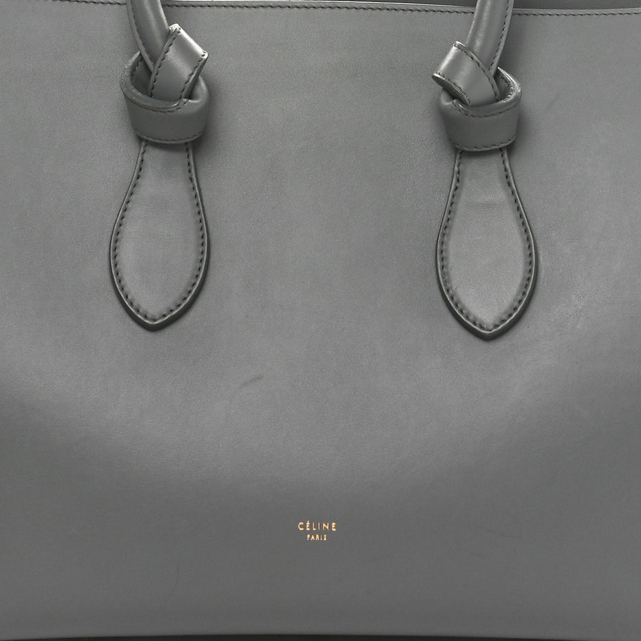 Celine Smooth Calfskin Small Tie Knot Tote Crystal Grey Image 7