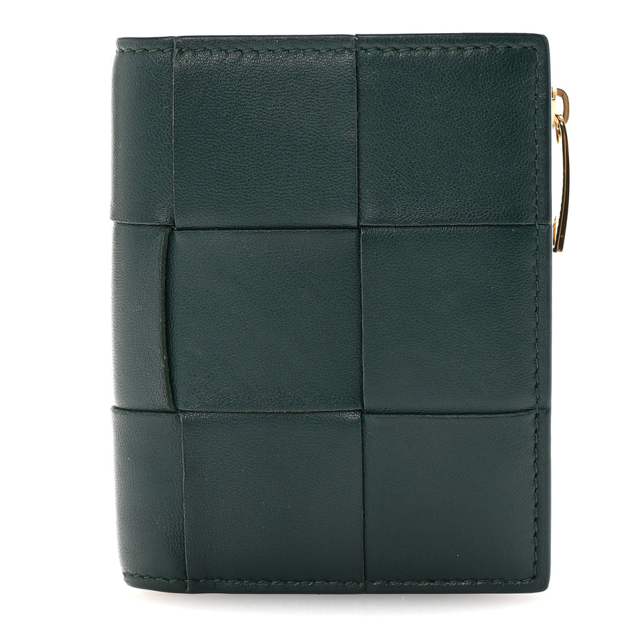 Bottega Veneta Nappa Maxi Intrecciato Bifold Zip Wallet Raintree Image 1