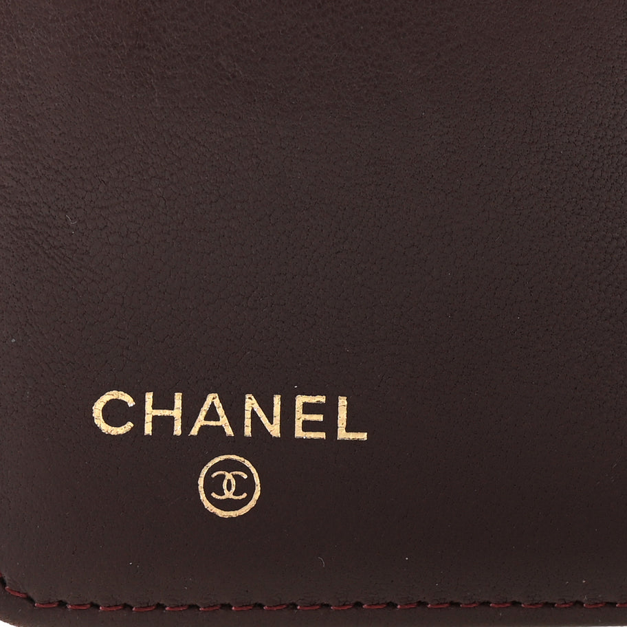 Chanel Lambskin Quilted Yen Wallet Black Image 6