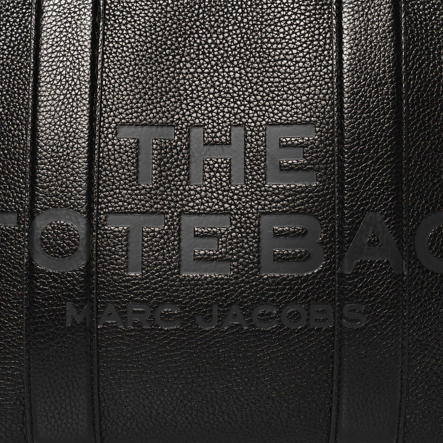 Marc Jacobs Grained Calfskin Medium The Tote Bag Black Image 7