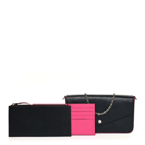 Louis Vuitton Epi Pochette Felicie Black Hot Pink Image 1