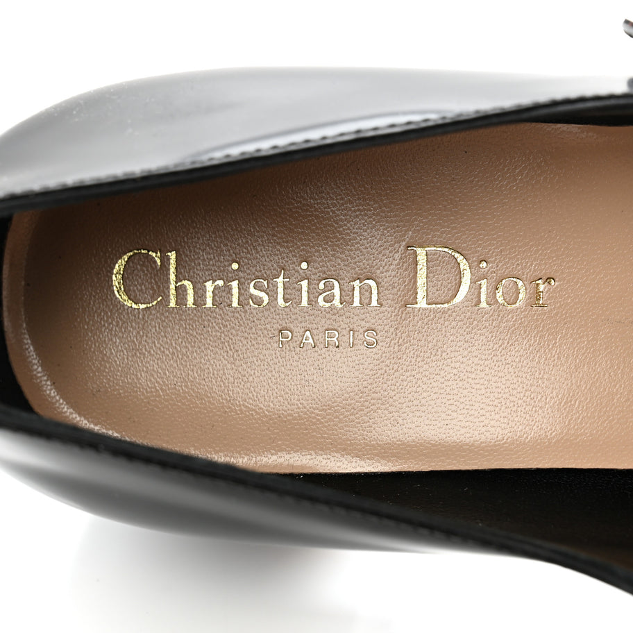 Christian Dior Brushed Calfskin Uniform 30mm Pumps 37.5 Black Image 7