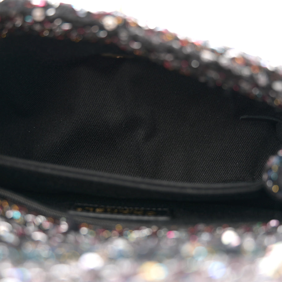 Chanel Tweed Sequin Mini Coco Handle Flap Black Image 5