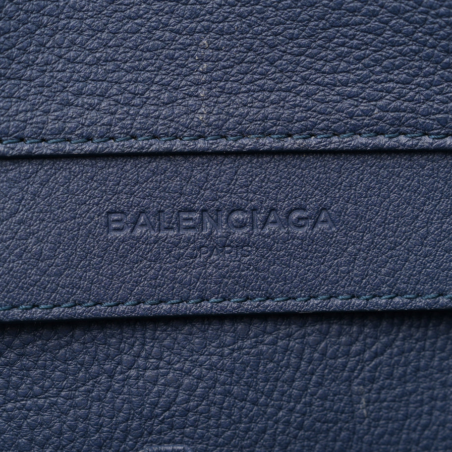 Balenciaga Grained Calfskin Gold Metallic Edge Hardware Papier Small A4 Tote Bleu Image 7