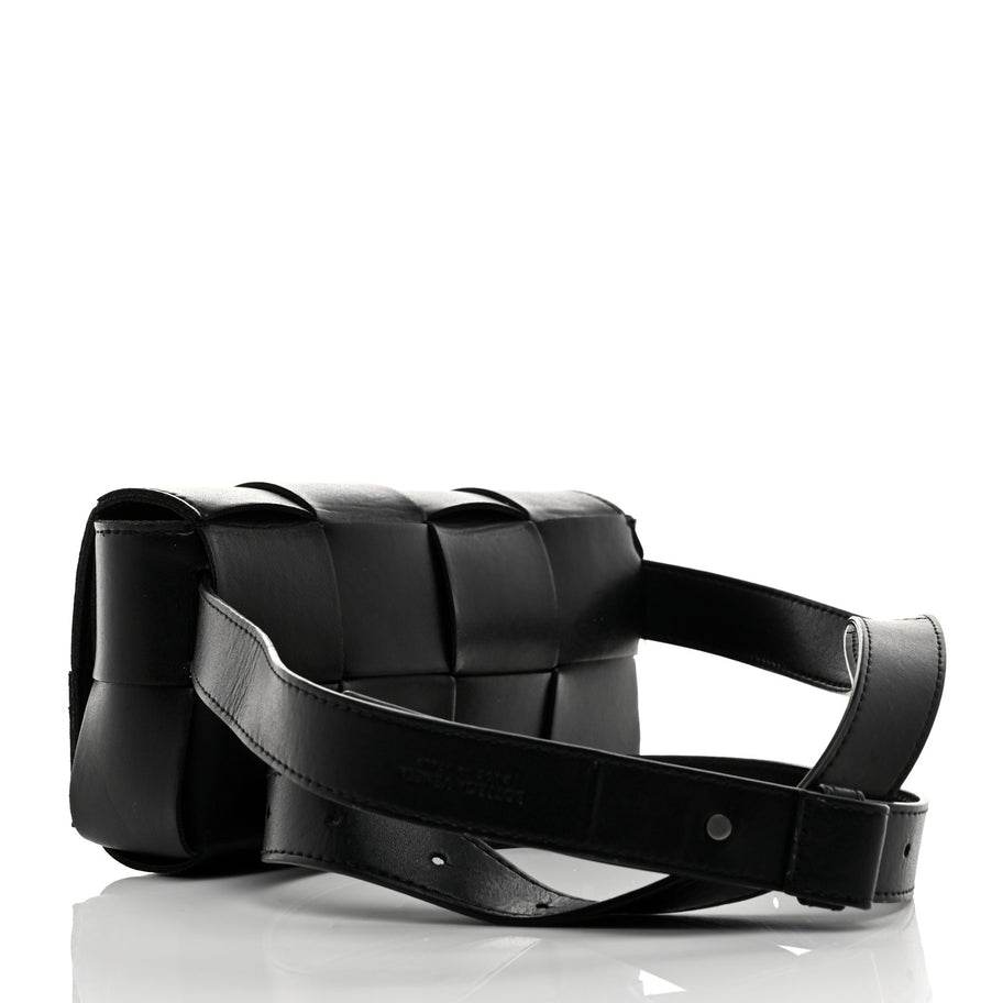 Bottega Veneta Nappa Maxi Intreccio The Belt Cassette Bag Black Image 3