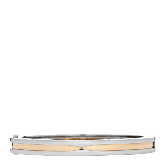 Bvlgari 18K Yellow Gold Stainless Steel B.Zero1 Bangle Bracelet Image 1