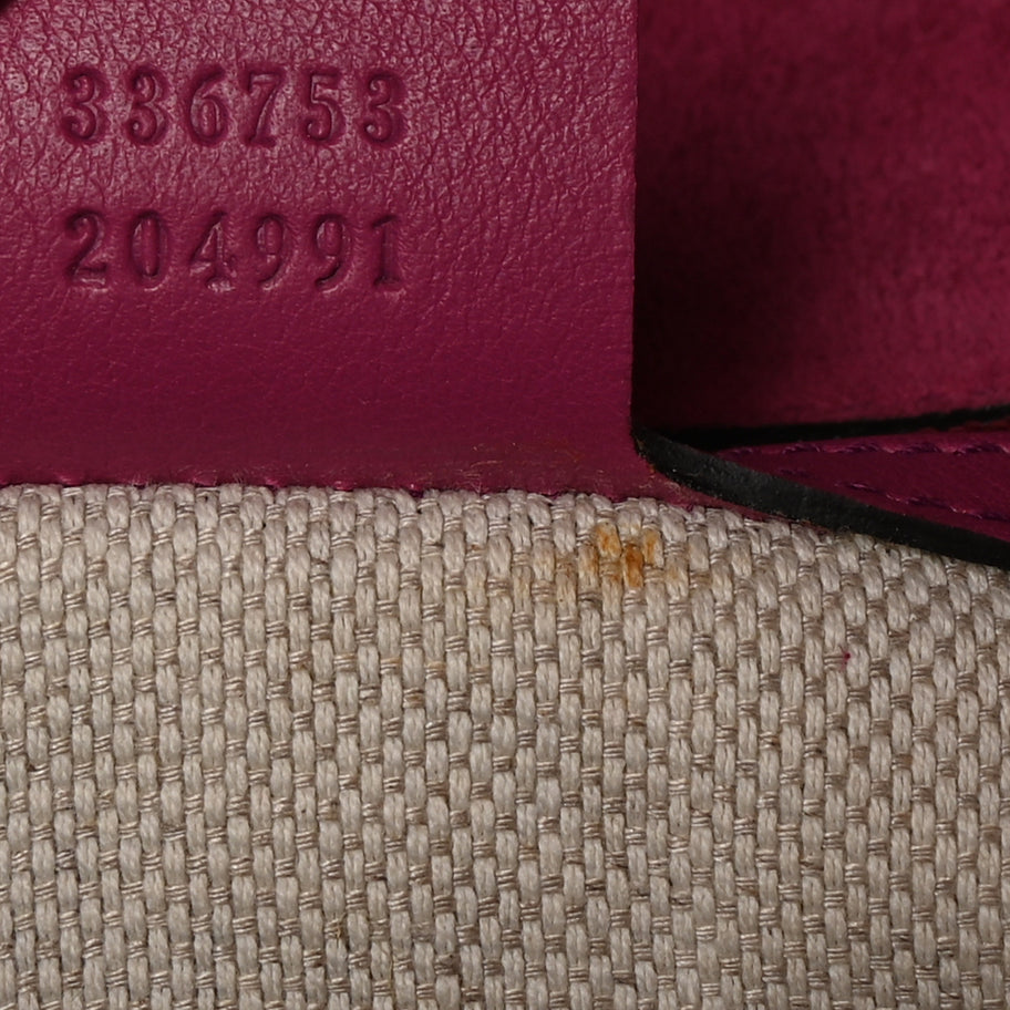 Gucci Soft Patent Medium Soho Clutch Bright Bougainvillea Image 7