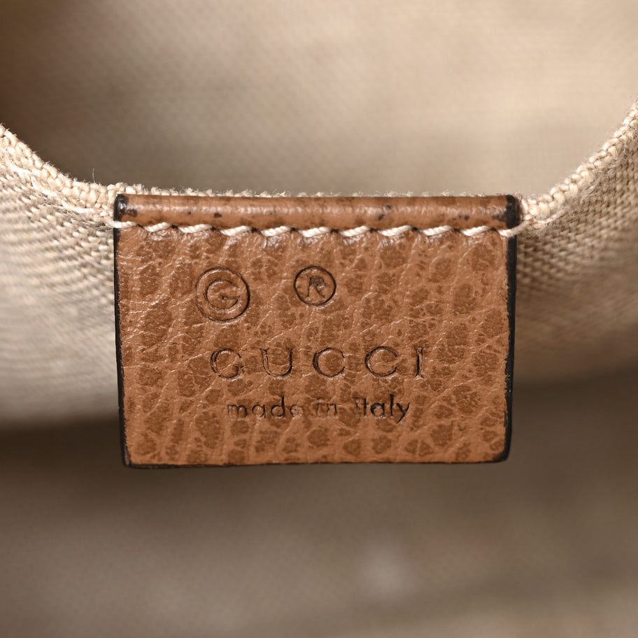 Gucci Monogram Mini Bree Messenger Bag Beige Tabacco Image 6