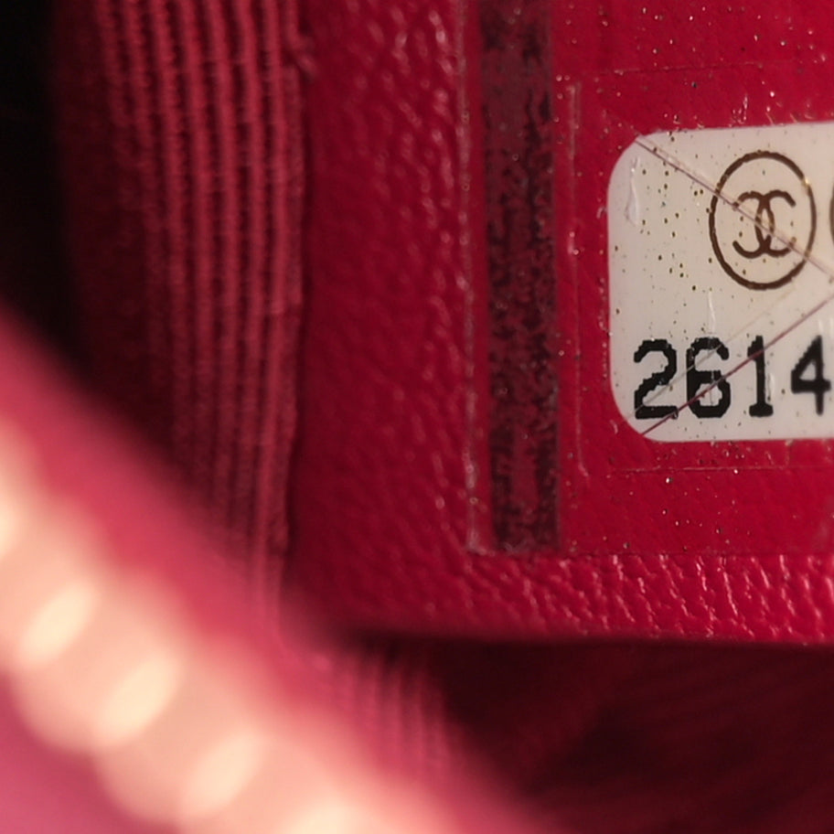 Chanel Aged Calfskin Chevron Quilted Small Gabrielle Hobo Dark Pink Image 7