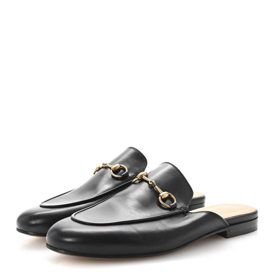 Gucci Calfskin Womens Princetown Slippers 37 Black Image 4