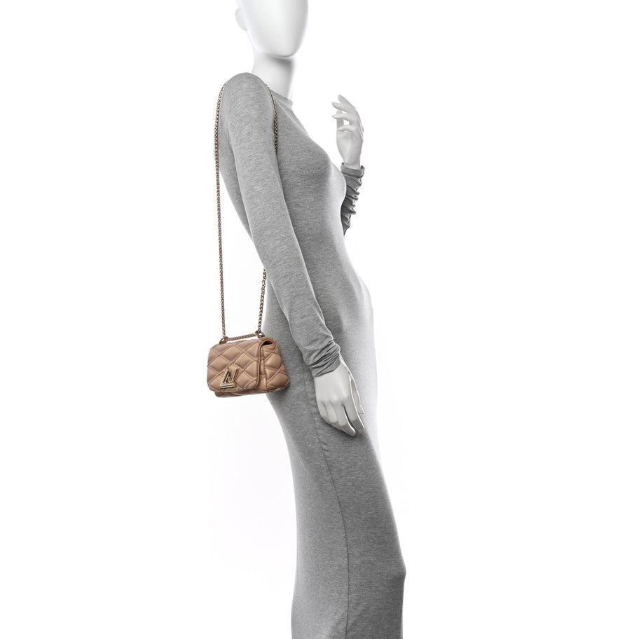 Louis Vuitton Lambskin Malletage Pico GO-14 Pink Image 3