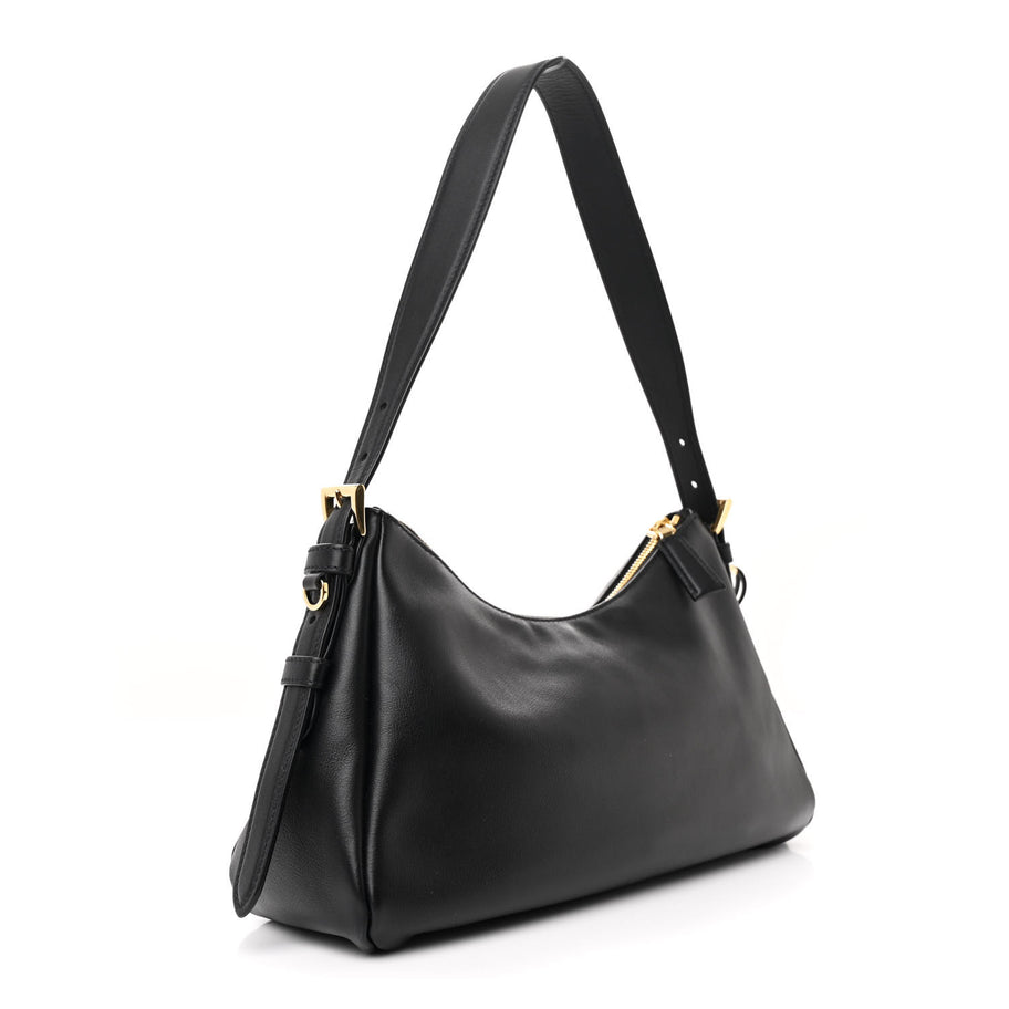 Prada Soft Calfskin Aimee Shoulder Bag Black Image 3