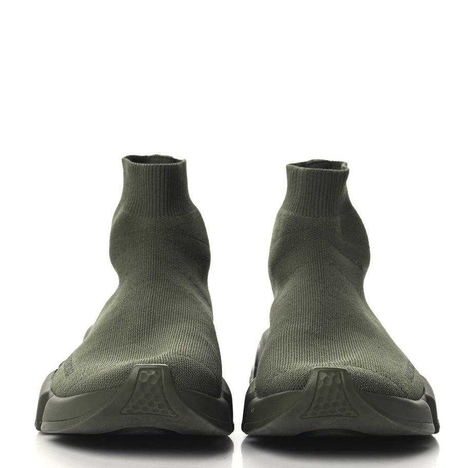 Balenciaga Technical 3D Recycled Knit Womens Speed 2.0 Sneakers 36 Green Image 3