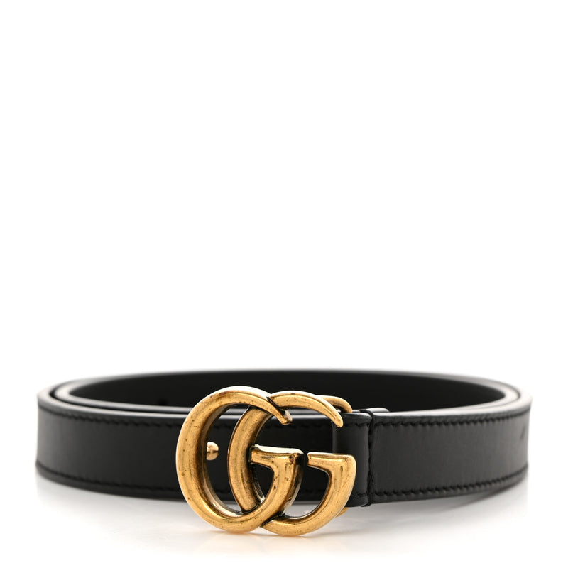  Gucci Calfskin Double G 20mm Belt 70 28 Black